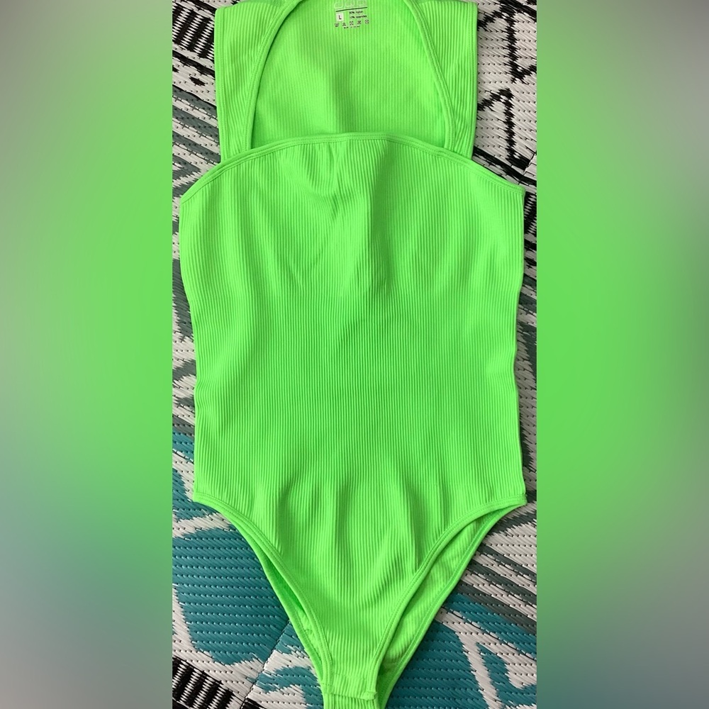 OQQ Strappy Square Neck Sleeveless Tummy Control Tank Tops Bodysuit